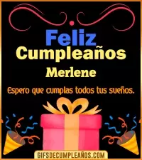 GIF Mensaje de cumpleaños Merlene